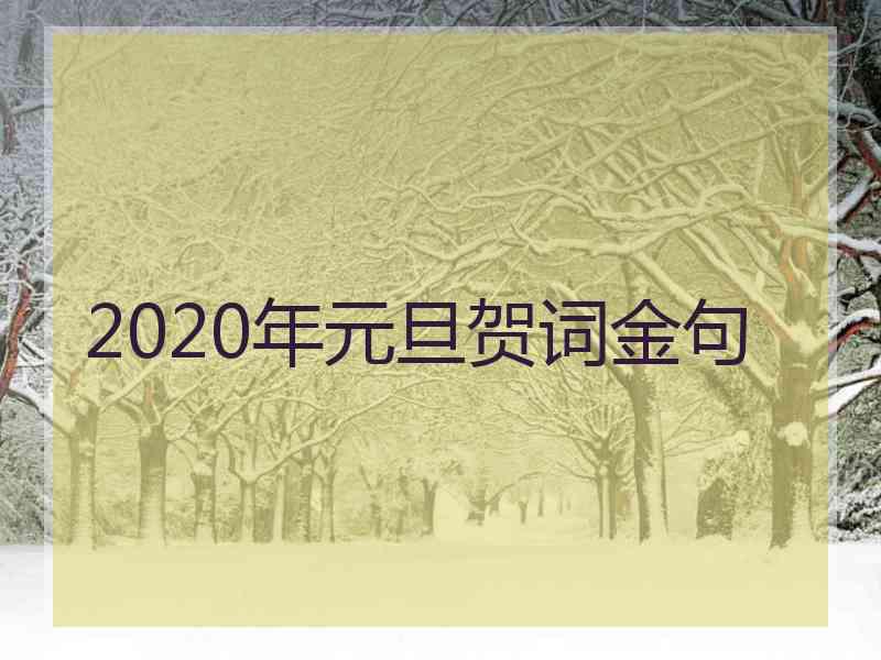 2020年元旦贺词金句