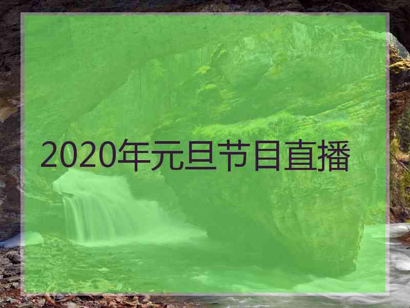 2020年元旦节目直播