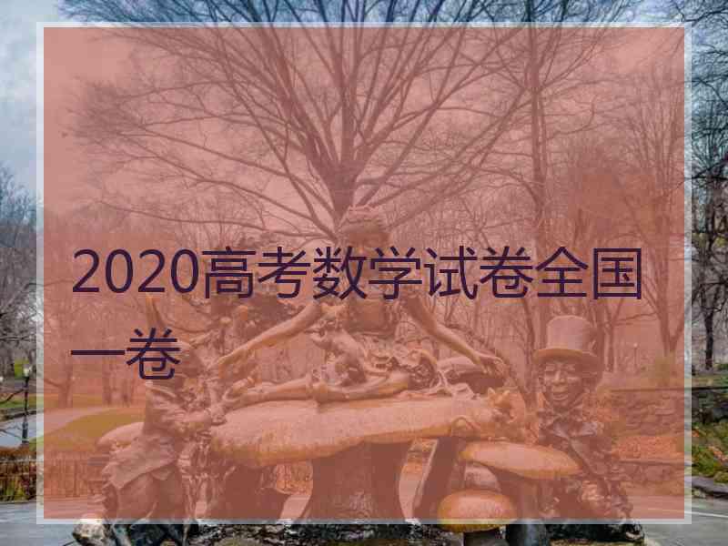 2020高考数学试卷全国一卷