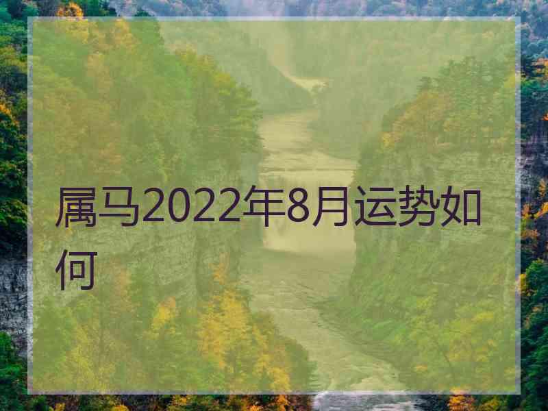 属马2022年8月运势如何