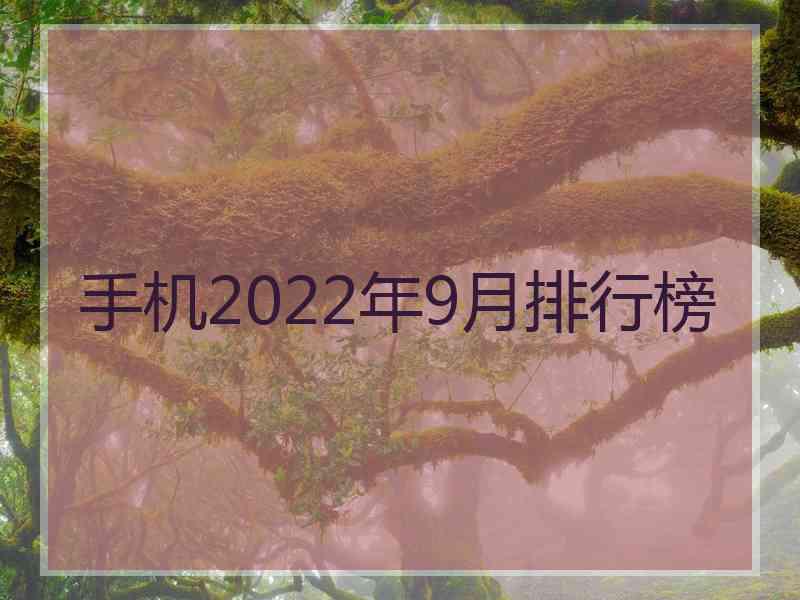 手机2022年9月排行榜