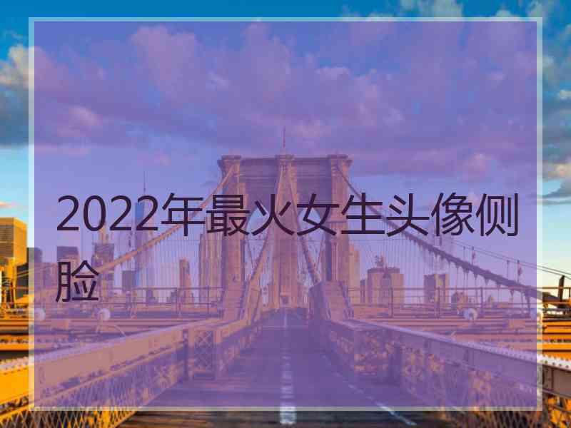 2022年最火女生头像侧脸