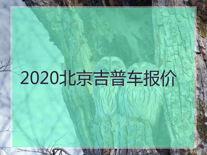 2020北京吉普车报价