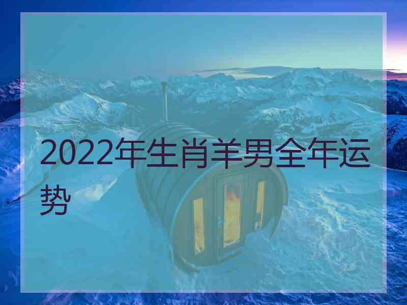 2022年生肖羊男全年运势