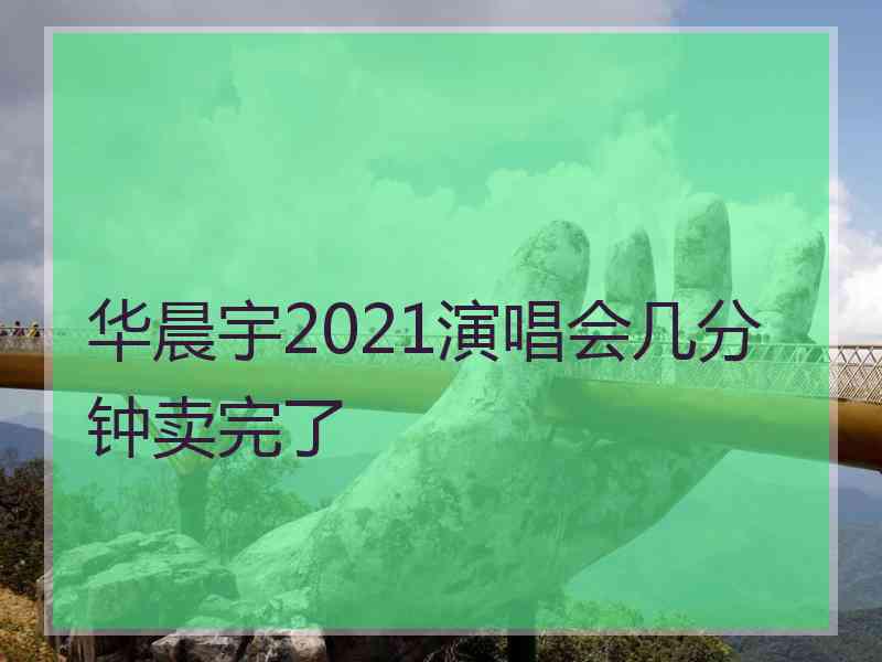 华晨宇2021演唱会几分钟卖完了