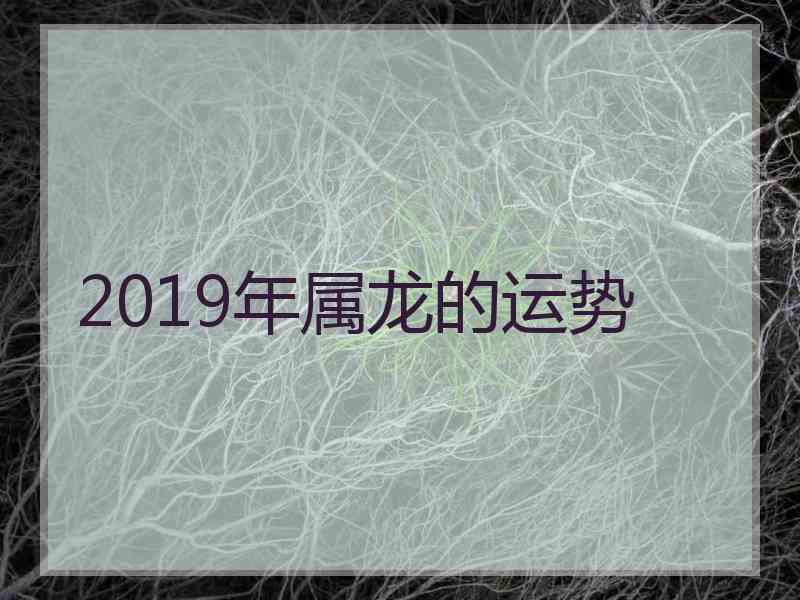 2019年属龙的运势