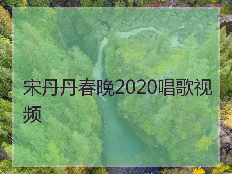 宋丹丹春晚2020唱歌视频