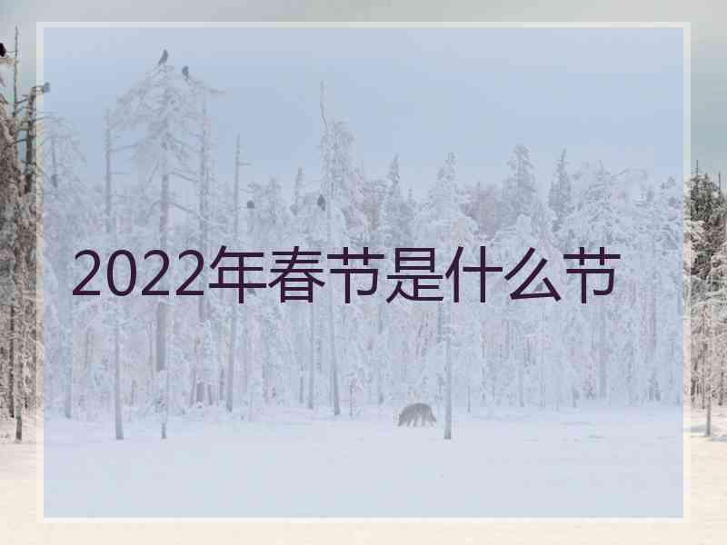 2022年春节是什么节