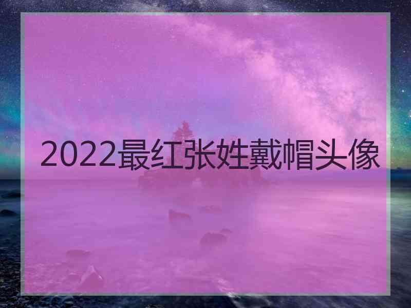 2022最红张姓戴帽头像