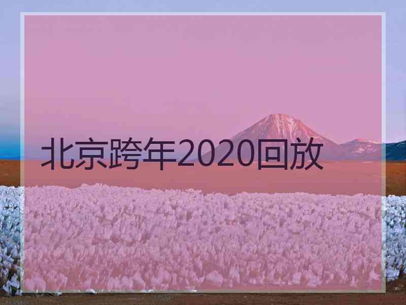 北京跨年2020回放