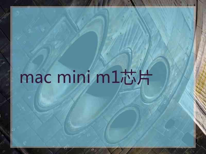 mac mini m1芯片