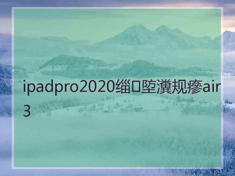 ipadpro2020缁埅瀵规瘮air3