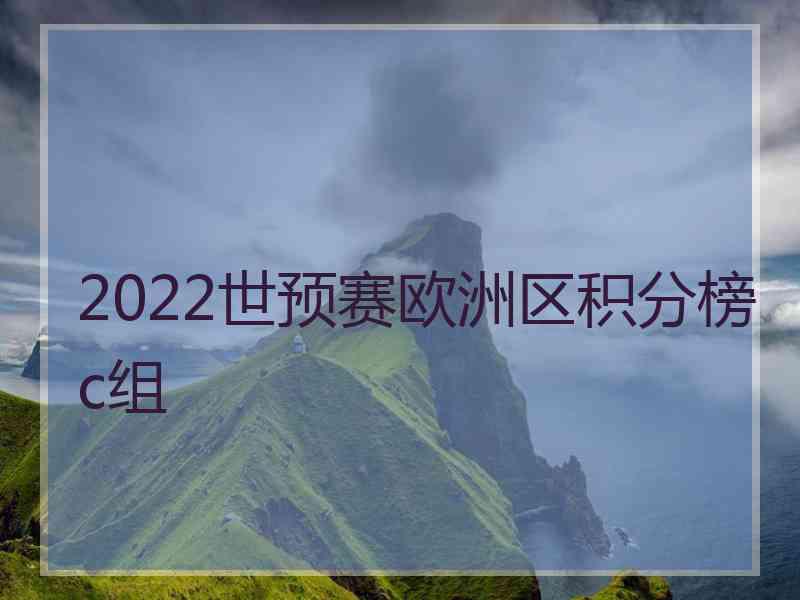 2022世预赛欧洲区积分榜c组