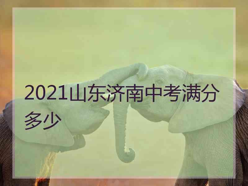 2021山东济南中考满分多少