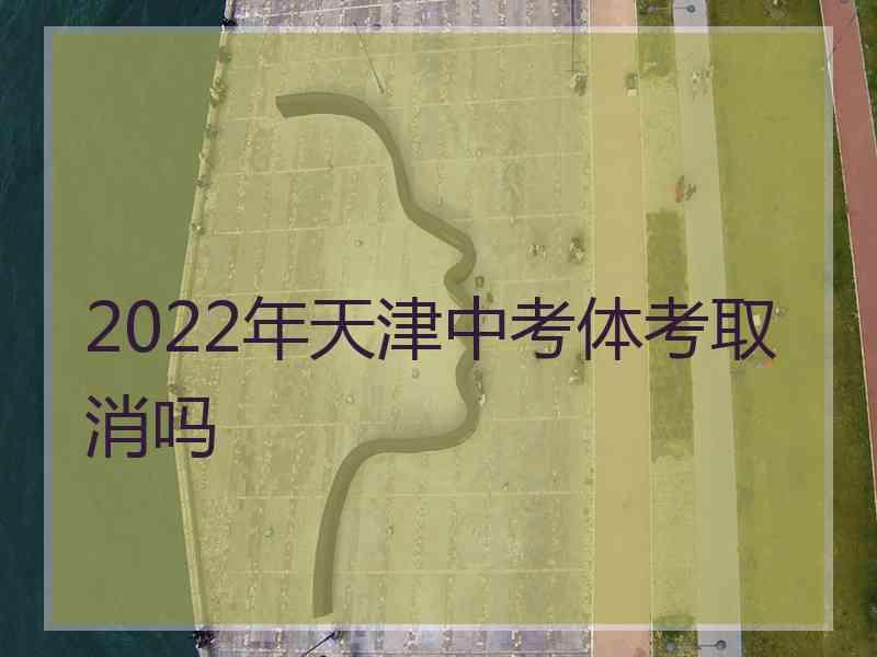 2022年天津中考体考取消吗