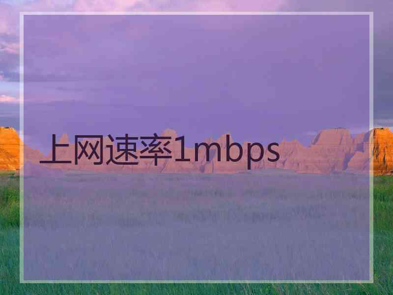 上网速率1mbps