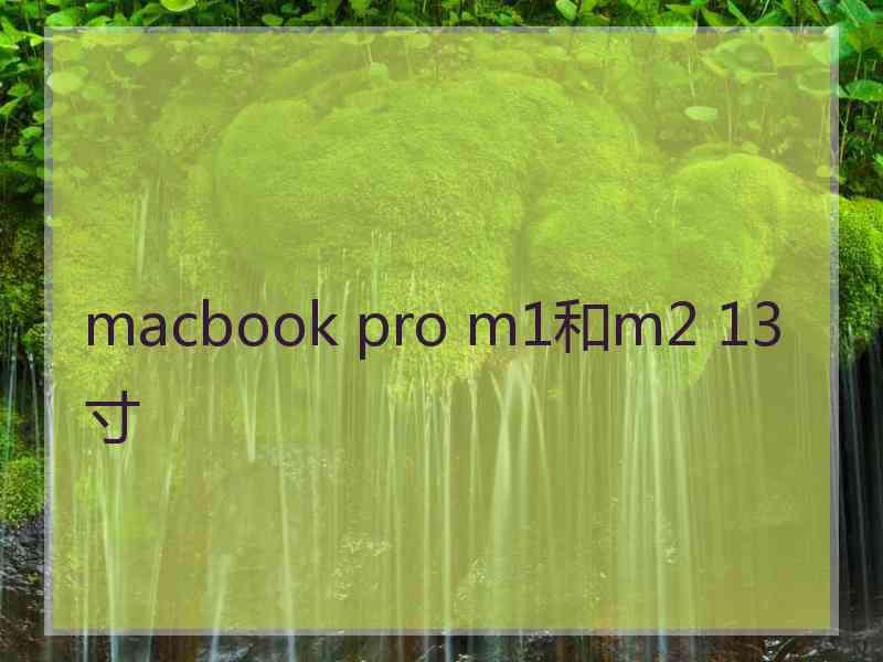 macbook pro m1和m2 13寸