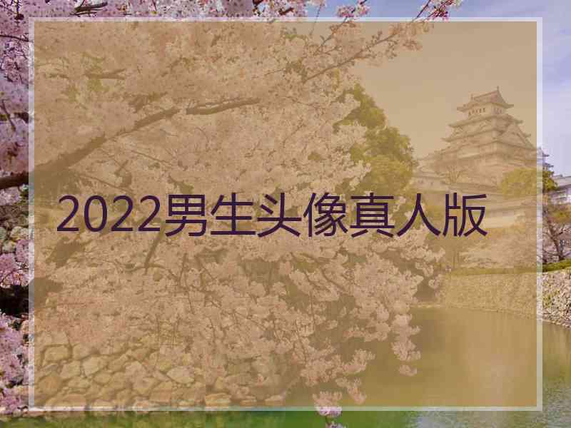 2022男生头像真人版