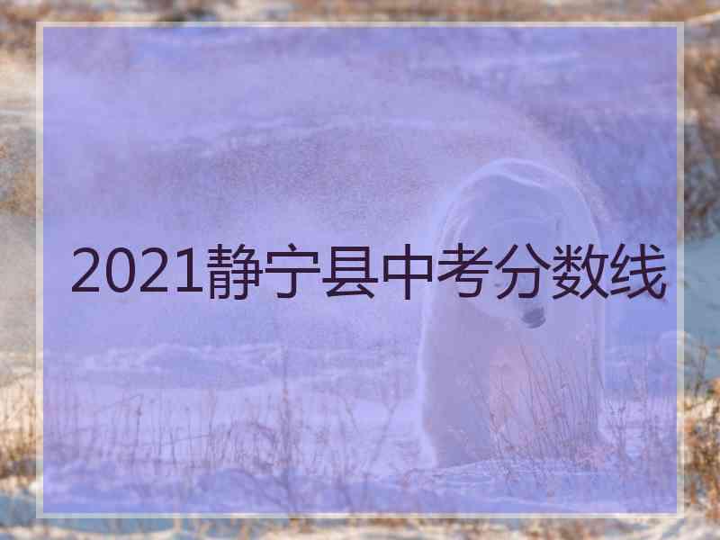 2021静宁县中考分数线