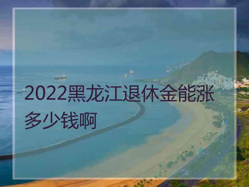 2022黑龙江退休金能涨多少钱啊