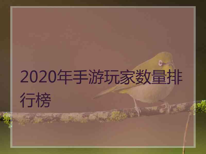 2020年手游玩家数量排行榜