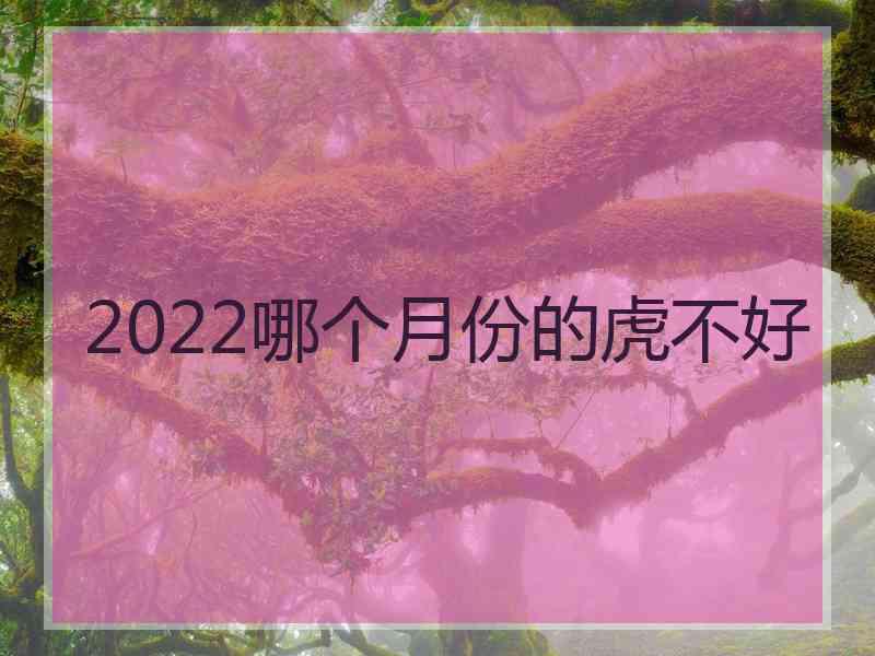 2022哪个月份的虎不好