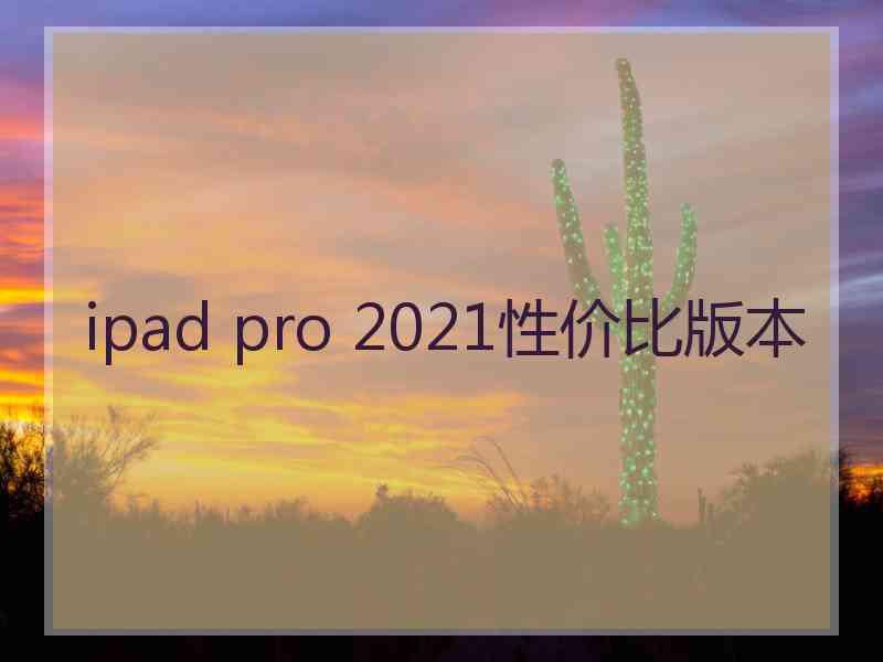 ipad pro 2021性价比版本