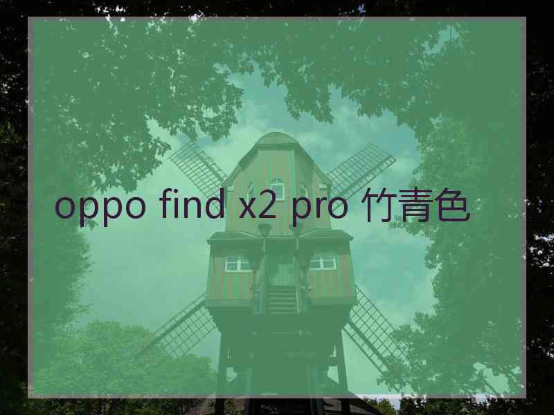 oppo find x2 pro 竹青色