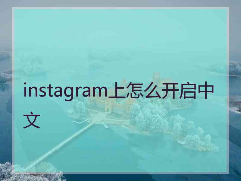 instagram上怎么开启中文