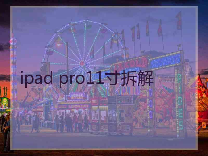 ipad pro11寸拆解