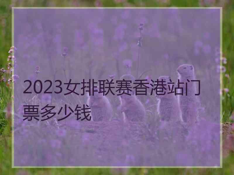 2023女排联赛香港站门票多少钱