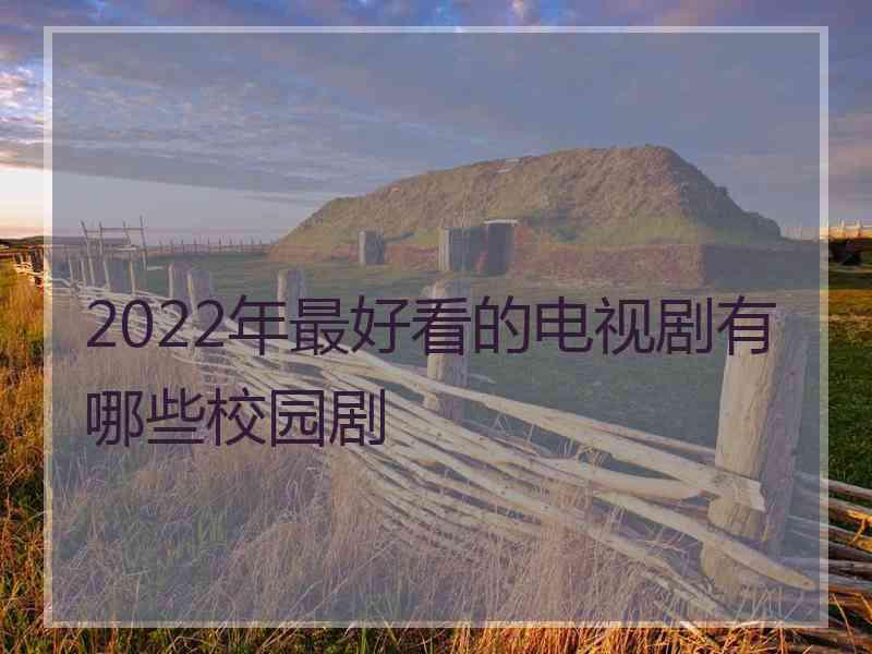 2022年最好看的电视剧有哪些校园剧