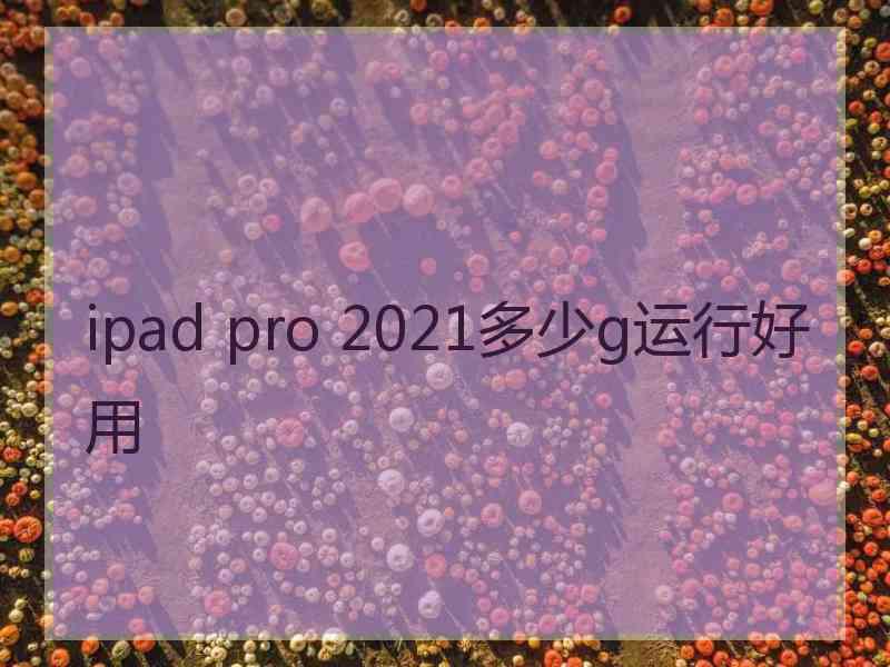 ipad pro 2021多少g运行好用