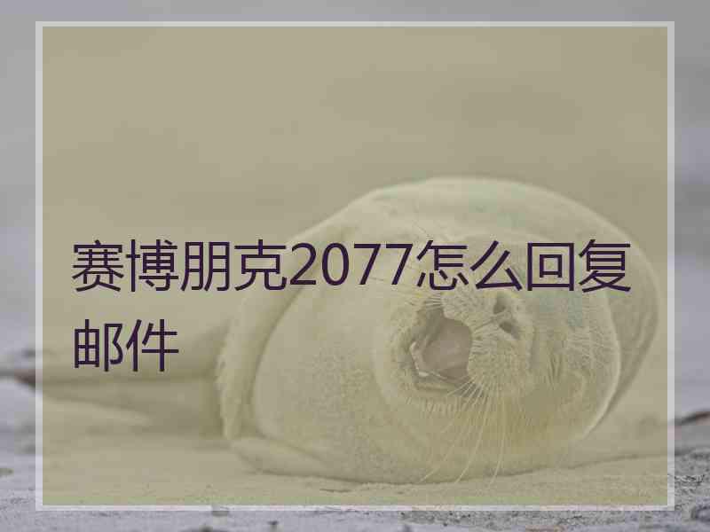 赛博朋克2077怎么回复邮件