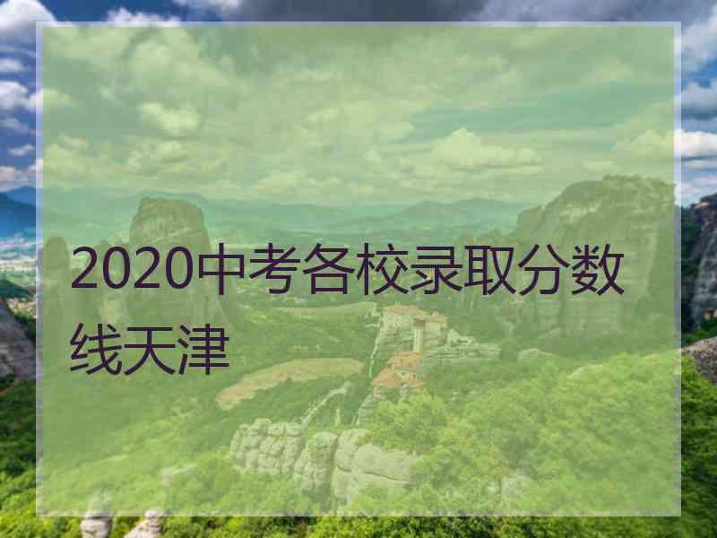 2020中考各校录取分数线天津