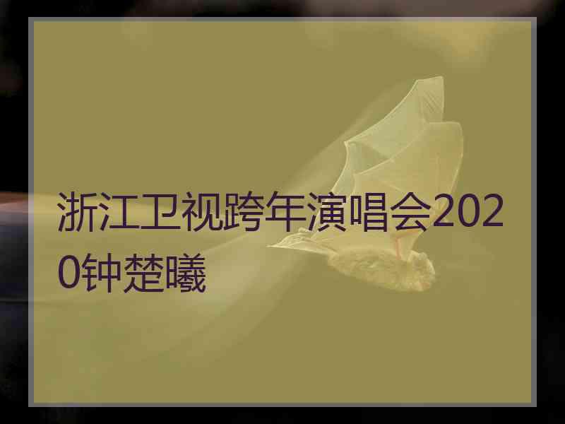 浙江卫视跨年演唱会2020钟楚曦