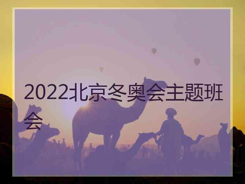 2022北京冬奥会主题班会