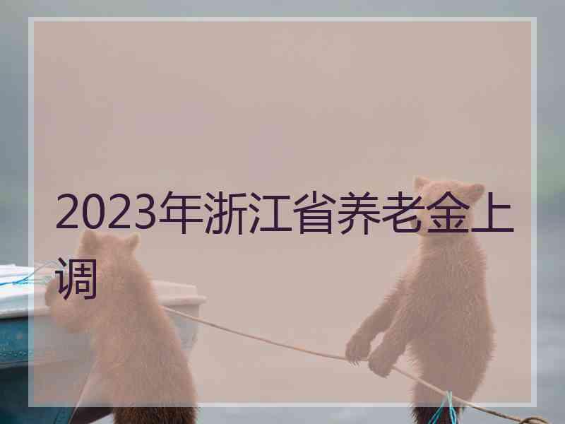 2023年浙江省养老金上调