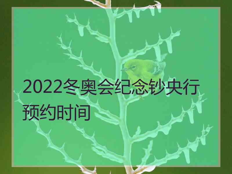 2022冬奥会纪念钞央行预约时间