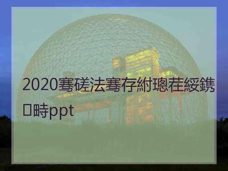 2020骞磋法骞存紨璁茬綏鎸畤ppt