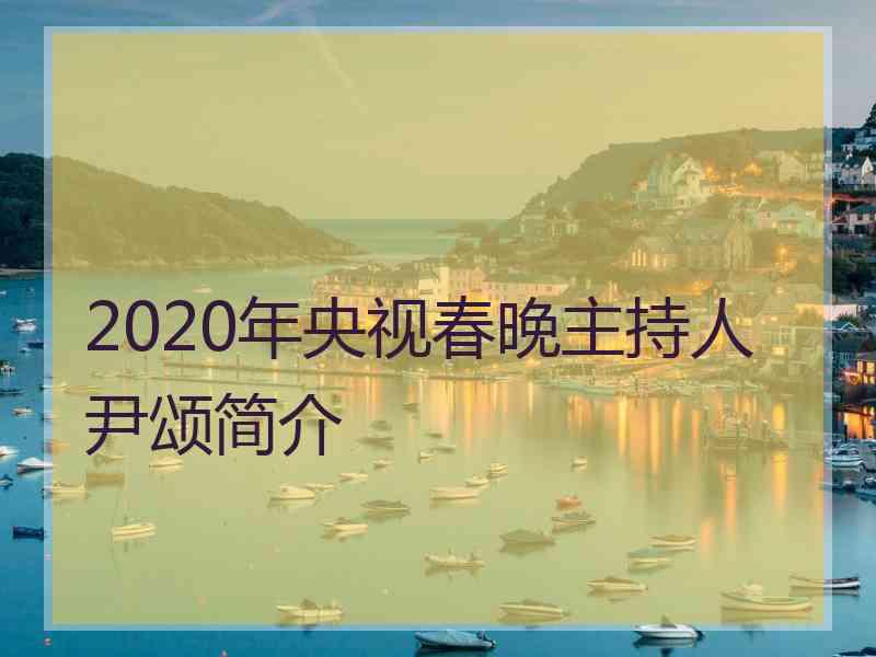 2020年央视春晚主持人尹颂简介