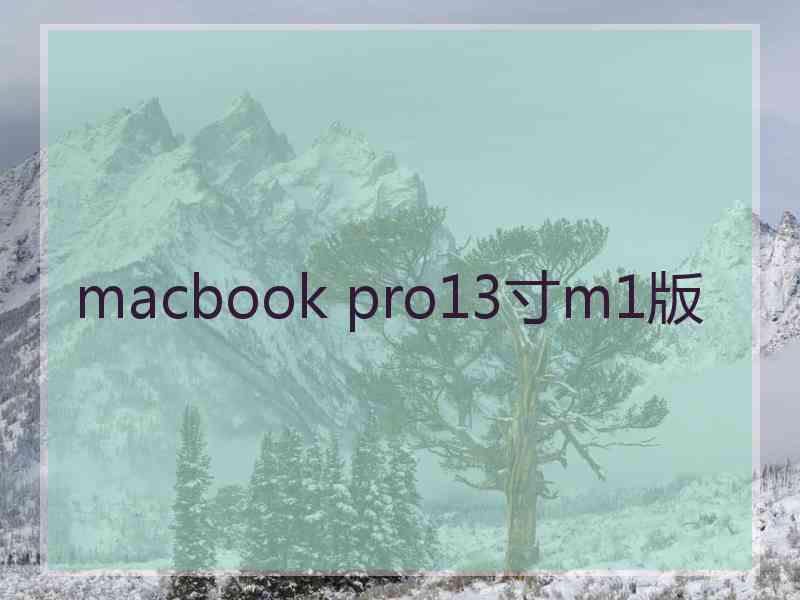 macbook pro13寸m1版