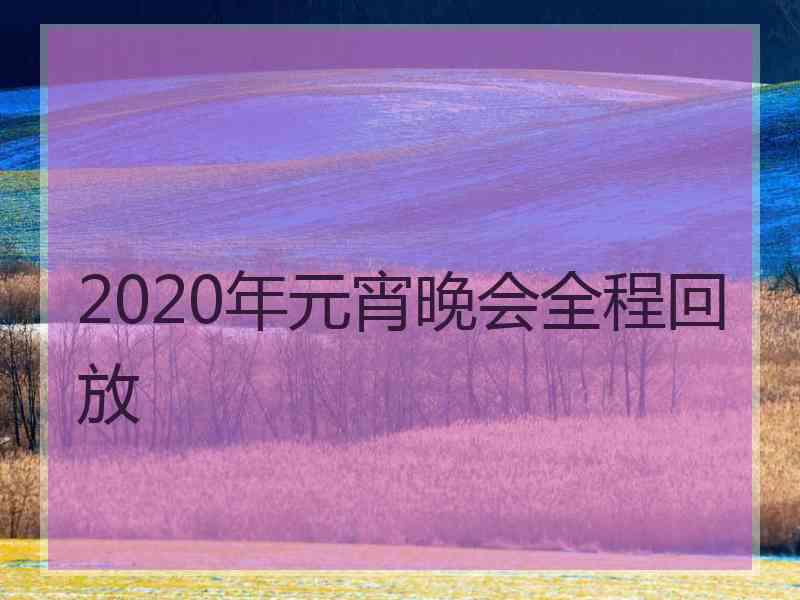 2020年元宵晚会全程回放