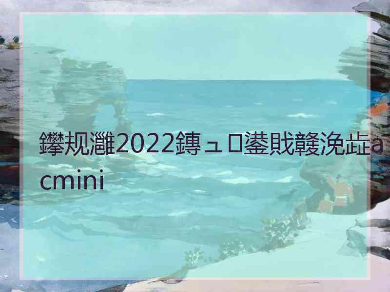 鑻规灉2022鏄ュ鍙戝竷浼歮acmini