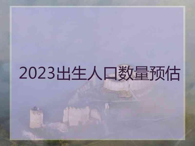 2023出生人口数量预估