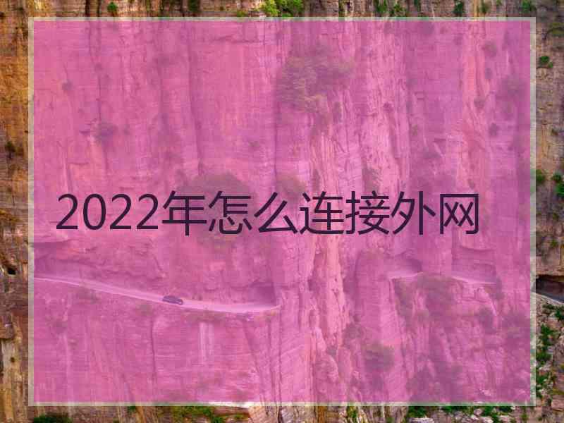 2022年怎么连接外网