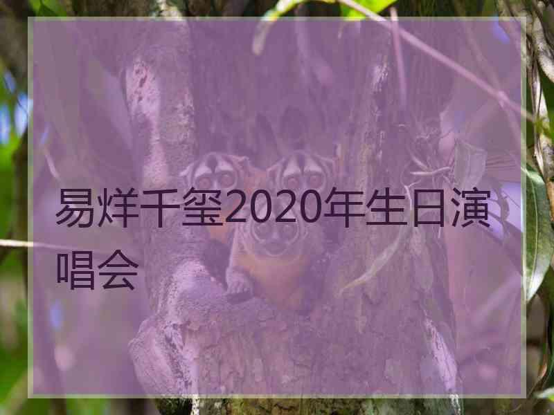 易烊千玺2020年生日演唱会