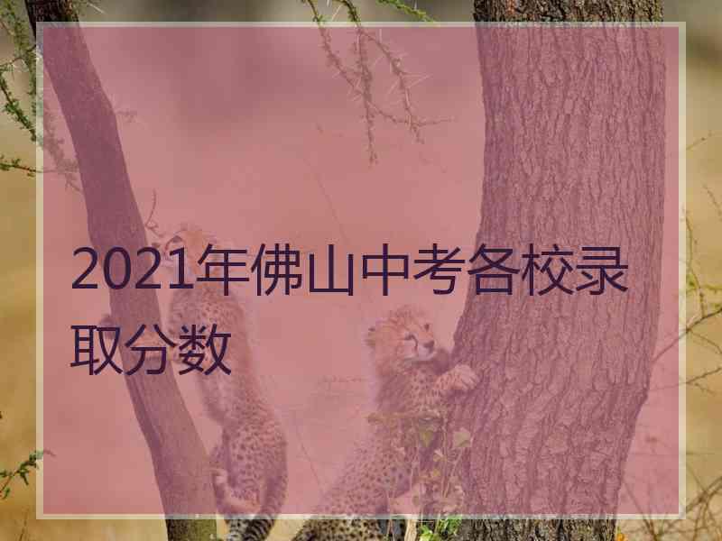 2021年佛山中考各校录取分数