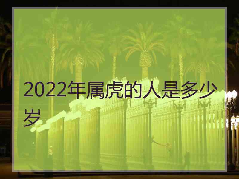 2022年属虎的人是多少岁