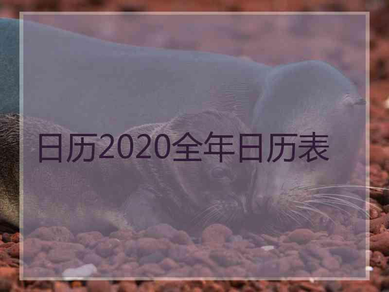 日历2020全年日历表